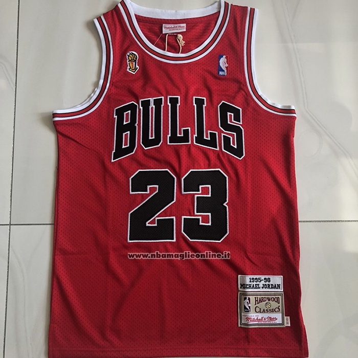 Maglia Chicago Bulls Michael Jordan #23 Mitchell & Ness 1995-96 Rosso